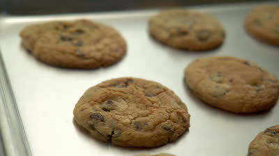 stock-footage-pan-over-tray-of-delicious-chocolate-chip-cookies